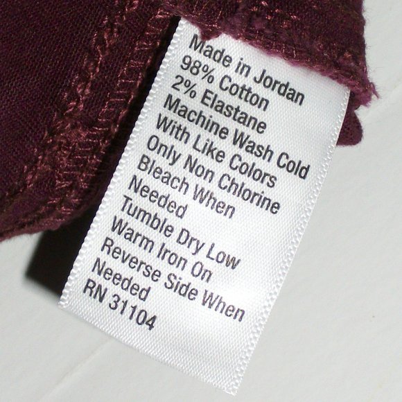 NEW DIRECTIONS 6 "Mulberry" Sleek & Sculpt Jeans NWT Wet Look Tummy Control - Picture 13 of 13